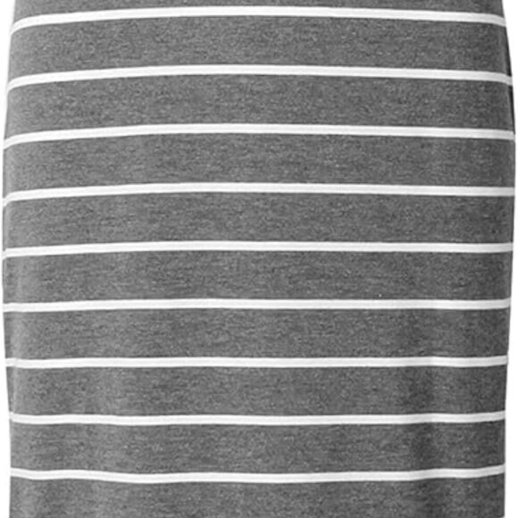 Women Sleeveless Maxi Dress Cotton Spandex Stripe Casual Summer Beach Vacation - Picture 3 of 5